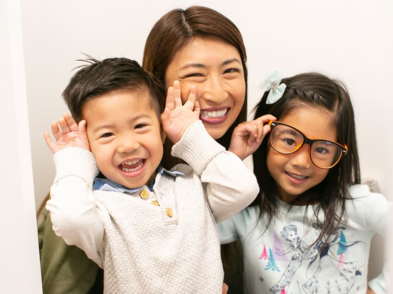 A smiling family